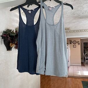 Victoria's Secret Navy and Gray Tank Tops